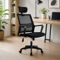Scaun ergonomic de birou, reglabil in inaltime 108-118 cm, tetiera integrata, mesh si burete