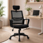 Scaun ergonomic de birou, reglabil in inaltime 108-118 cm, tetiera integrata, mesh si burete