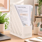Suport vertical pentru documente A4, set 4 organizatoare pentru dosare, alb, 80 x 250 x 300 mm Suport vertical pentru documente A4, set 4 organizatoare pentru dosare, alb, 80 x 250 x 300 mm