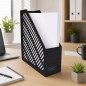 Suport vertical pentru documente A4, set 4 organizatoare pentru dosare, negru, 80 x 250 x 300 mm Suport vertical pentru documente A4, set 4 organizatoare pentru dosare, negru, 80 x 250 x 300 mm
