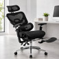 Scaun ergonomic de birou, sezut reglabil pe adancime, cotiere 5D, spatar si tetiera reglabile, suport picioare, mesh