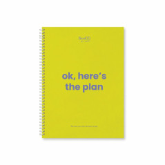 Caiet A4 velin 50 file spirala Lemon Green BiroCO