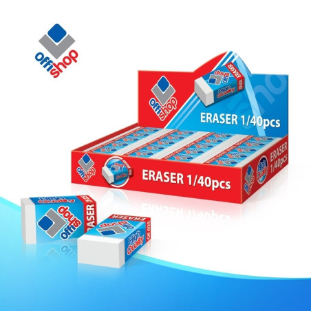 Radiera alba pentru stergere, forma dreptunghiulara, OFFISHOP
