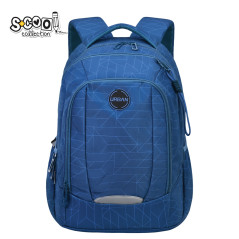 Ghiozdan scolar ergonomic S-COOL Urban Lines Blue, 28 L, 43 x 29 x 22 cm
