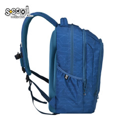 Ghiozdan scolar ergonomic S-COOL Urban Lines Blue, 28 L, 43 x 29 x 22 cm