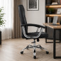 Scaun ergonomic directorial, inaltime reglabila 108-118 cm, rotativ, maxim 150 kg, negru Scaun ergonomic directorial, inaltime reglabila 108-118 cm, rotativ, maxim 150 kg, negru