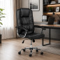 Scaun ergonomic directorial, inaltime reglabila 108-118 cm, rotativ, maxim 150 kg, negru Scaun ergonomic directorial, inaltime reglabila 108-118 cm, rotativ, maxim 150 kg, negru