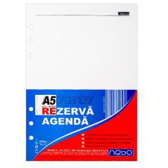 Rezerva organizer A5 Nebo, 100 file liniate, 80 g/mp