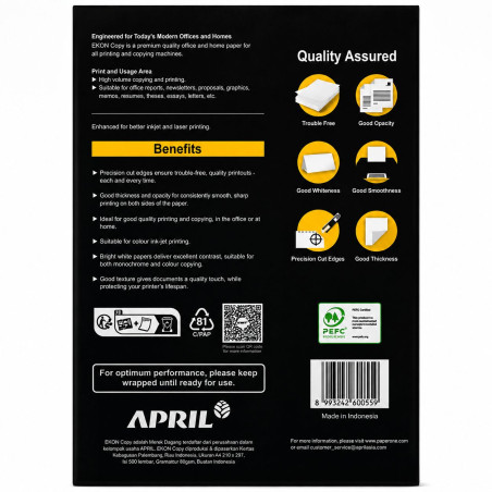 Hartie copiator A4 Ekon, 80 g/mp, pentru imprimante laser si inkjet