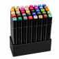 Set 40 markere multicolore cu 2 capete pentru scriere, geanta depozitare inclusa Set 40 markere multicolore cu 2 capete pentru scriere, geanta depozitare inclusa