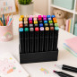 Set 40 markere multicolore cu 2 capete pentru scriere, geanta depozitare inclusa Set 40 markere multicolore cu 2 capete pentru scriere, geanta depozitare inclusa