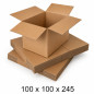 Cutie carton 100x100x245, natur, 3 starturi CO3, 420 g/mp