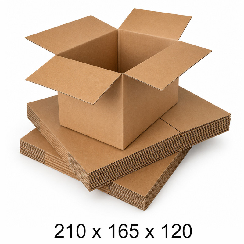 Cutie carton 210x165x120, natur, 3 starturi CO3, 420 g/mp