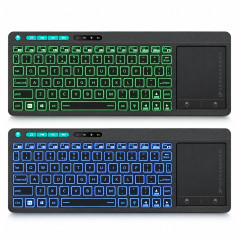 Tastatura multimedia wireless cu mouse pad, iluminata LED RGB, USB, Rii Kombo