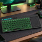 Tastatura multimedia wireless cu mouse pad, iluminata LED RGB, USB, Rii Kombo Tastatura multimedia wireless cu mouse pad, iluminata LED RGB, USB, Rii Kombo