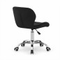 Scaun de birou in stil scandinav, inaltime 72-84 cm, roti mobile cauciucate, baza otel cromat, velur, negru