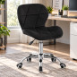 Scaun de birou in stil scandinav, inaltime 72-84 cm, roti mobile cauciucate, baza otel cromat, velur, negru