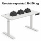 Cadru de birou electric dublu motorizat, inaltime reglabila 64-129 cm, memorare 4 pozitii, lungime 102 - 145 cm Cadru de birou electric dublu motorizat, inaltime reglabila 64-129 cm, memorare 4 pozitii, lungime 102 - 145 cm
