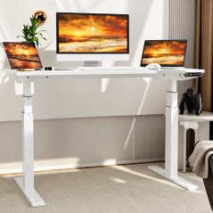 Cadru de birou electric dublu motorizat, inaltime reglabila 64-129 cm, memorare 4 pozitii, lungime 102 - 145 cm