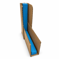 Coltare protectie pentru ambalare, carton captusit cu burete, forma L, 10 x 10 x 2,5 cm, natur