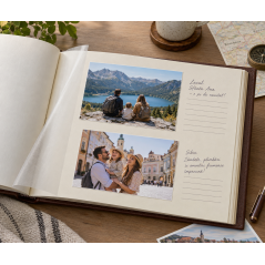 Album foto Clasic, 10 file autoadezive, tip carte, spatiu notite, format 9x13, 10x15, pagini cartonate, dimensiune 25x29 cm
