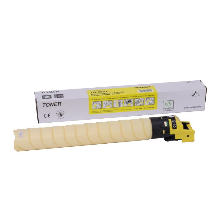 Cartus toner compatibil Konica Minolta TN-328, galben, capacitate de 28.000 pagini