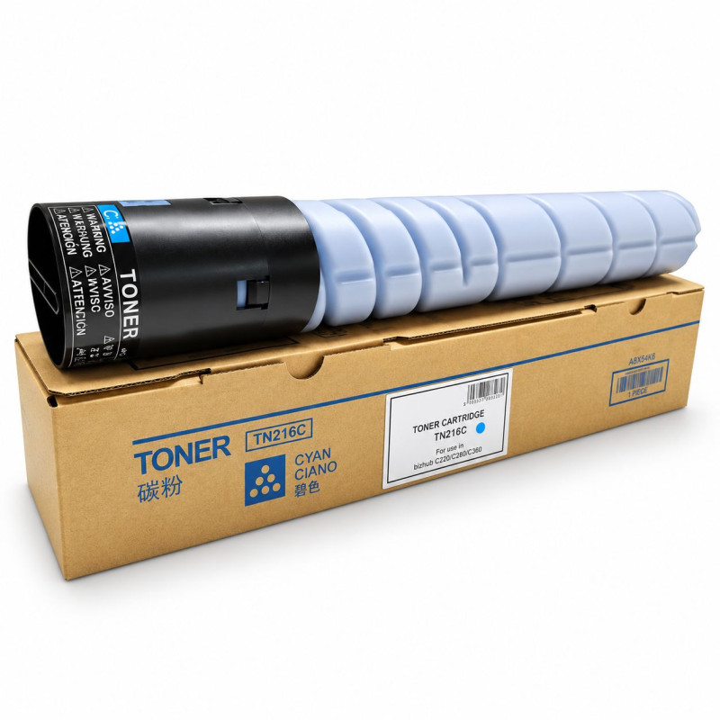 Cartus toner compatibil Konica Minolta TN-216, cyan, capacitate de 26.000 pagini