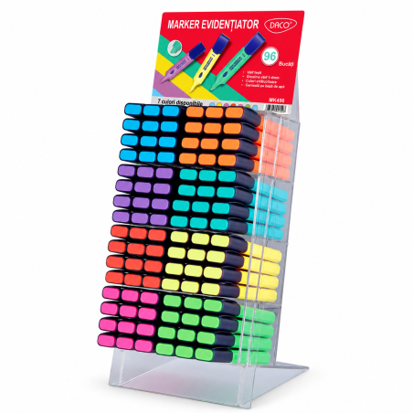 Display markere evidentiatoare, 96 bucati, DACO