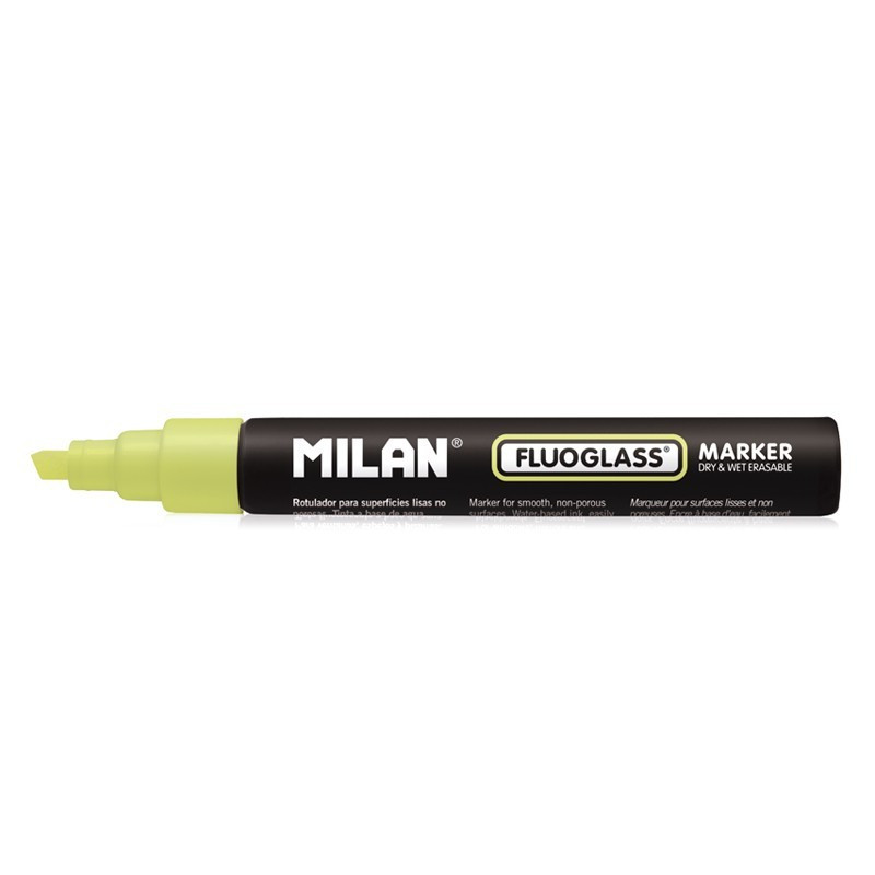 Marker pentru sticla, Fluoglass, galben, MILAN