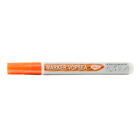 Marker cu vopsea, varf 1-2 mm, portocaliu fluorescent, DACO