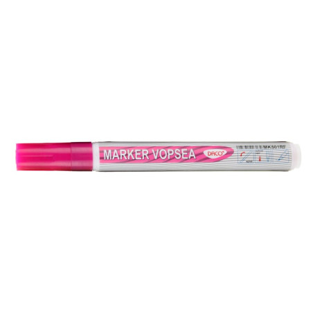 Marker cu vopsea, varf 1-2 mm, roz fluorescent, DACO
