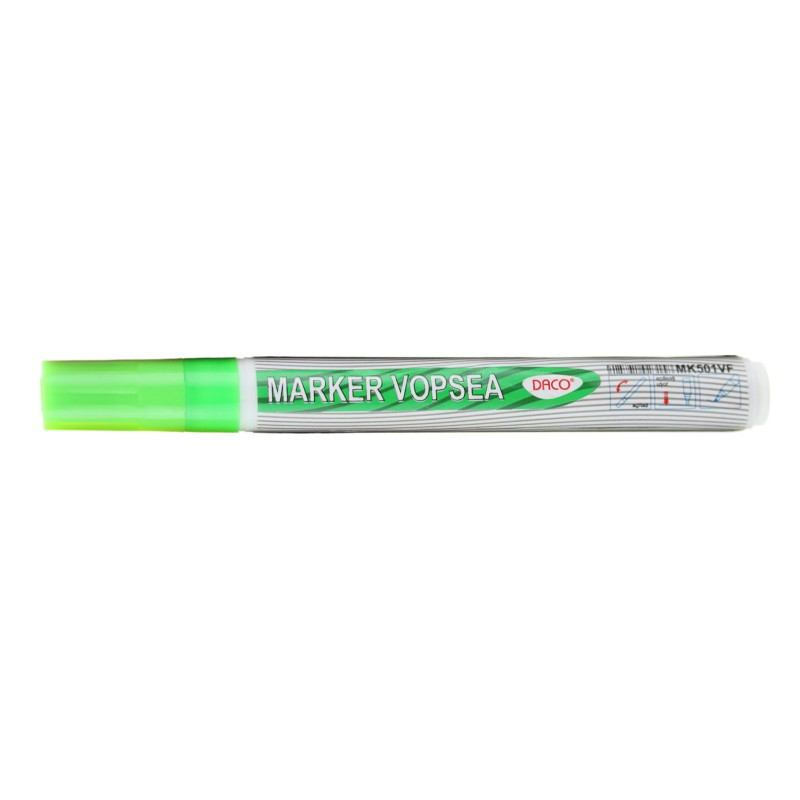 Marker cu vopsea, varf 1-2 mm, verde fluorescent, DACO