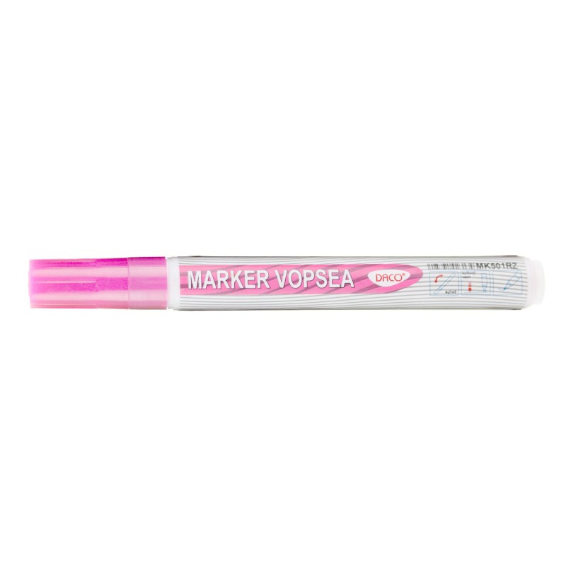 Marker cu vopsea, varf 1-2 mm, roz, DACO