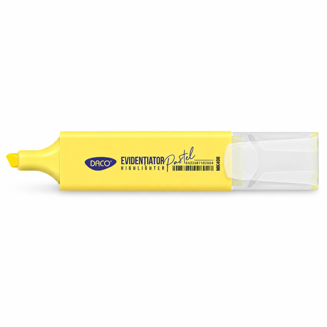 Marker evidentiator, varf 2-5 mm, galben pastel, DACO