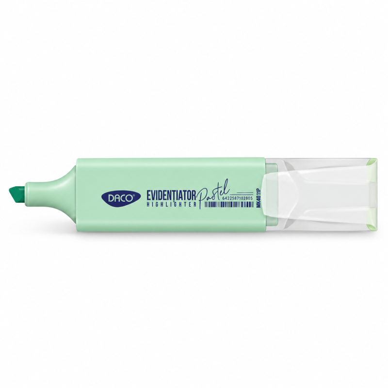 Marker evidentiator, varf 2-5 mm, verde pastel, DACO