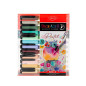 Marker acrilic, varf pensula, culori pastel, set 12 bucati, DACO Marker acrilic, varf pensula, culori pastel, set 12 bucati, DACO