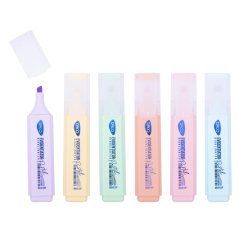 Marker evidentiator, pastel, set 6 culori, DACO
