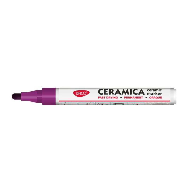 Marker pentru ceramica, mov, DACO