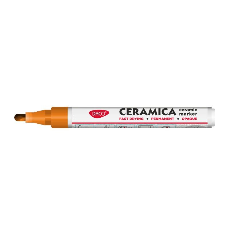 Marker pentru ceramica, portocaliu, DACO