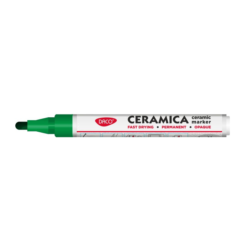 Marker pentru ceramica, verde, DACO