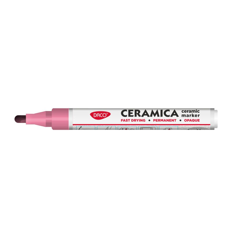 Marker pentru ceramica, roz, DACO