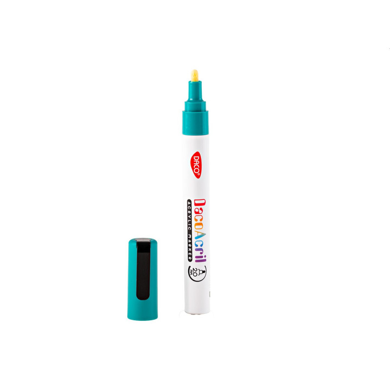 Marker acrilic, Verde Turcoaz, uscare rapida, DACO