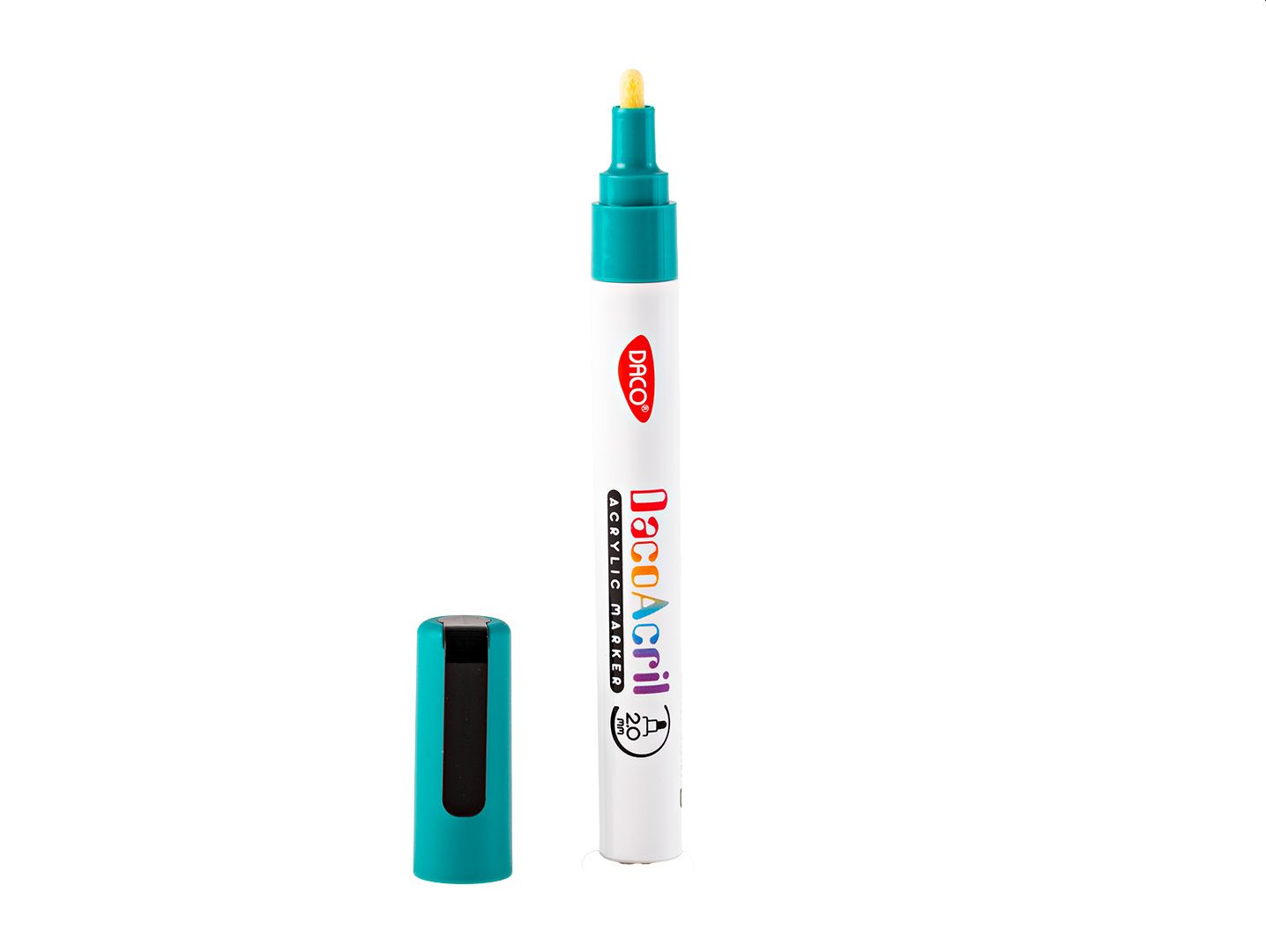 Marker acrilic, Verde Turcoaz, uscare rapida, DACO