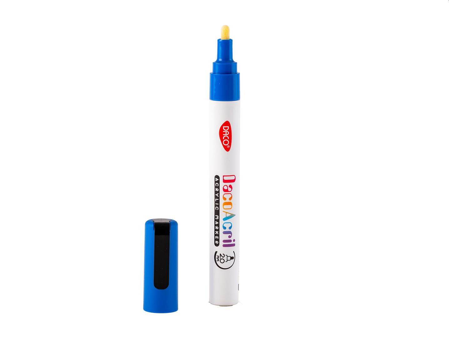 Marker acrilic albastru, uscare rapida, DACO
