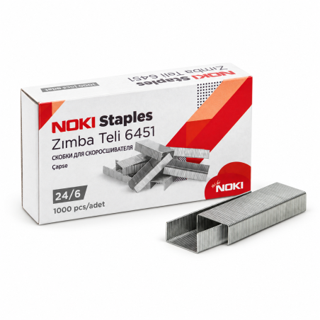 Capse metalice nr. 24, pentru capsator de birou, NOKI