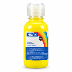 Culori tempera pentru pictura, galben inchis, 125 ml, MILAN