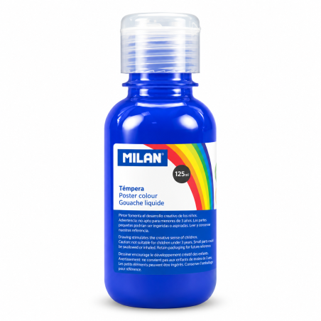 Culori tempera pentru pictura, albastru ultramarin, 125 ml, MILAN