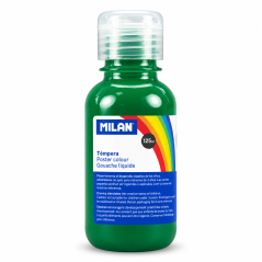 Culori tempera pentru pictura, verde inchis, 125 ml, MILAN