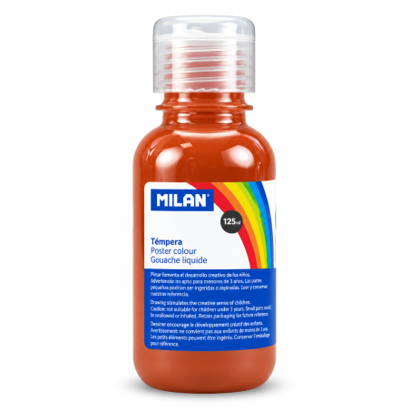 Culori tempera pentru pictura, maro, 125 ml, MILAN
