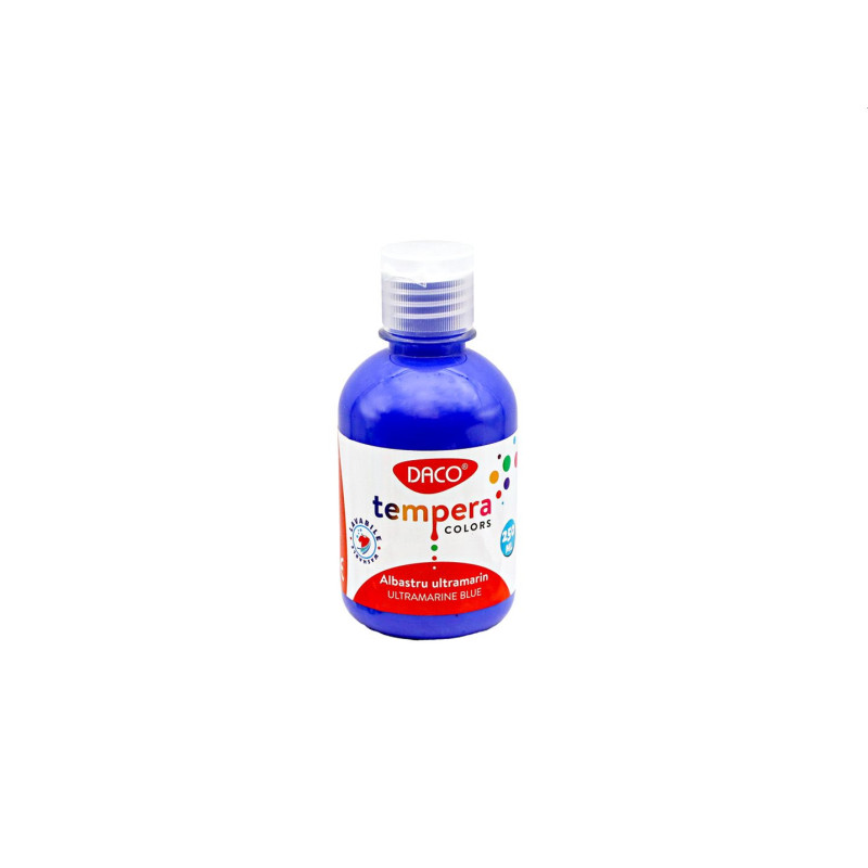 Culori tempera pentru pictura, albastru ultramarin, 250 ml, DACO